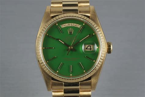 rolex 18038 green dial|rolex 18038 vs 18238.